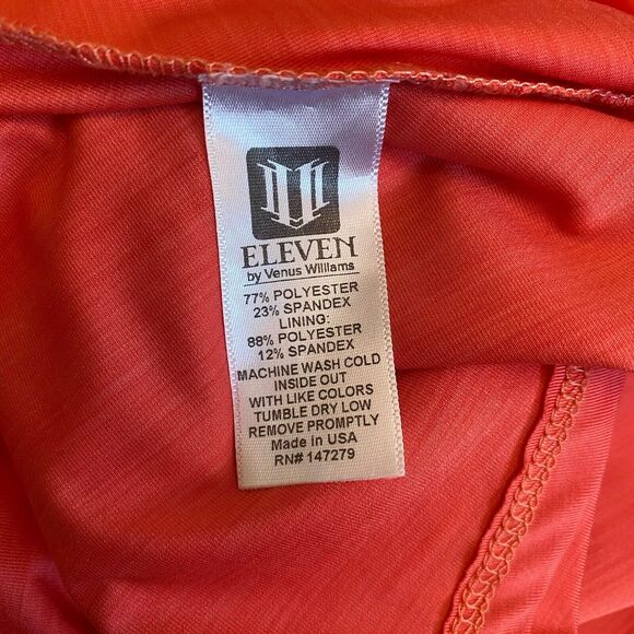 ELEVEN By Venus Williams Ladies Orange/ Salmon Pleated Tennis Skirt Size XL EUC - Picture 4 of 7